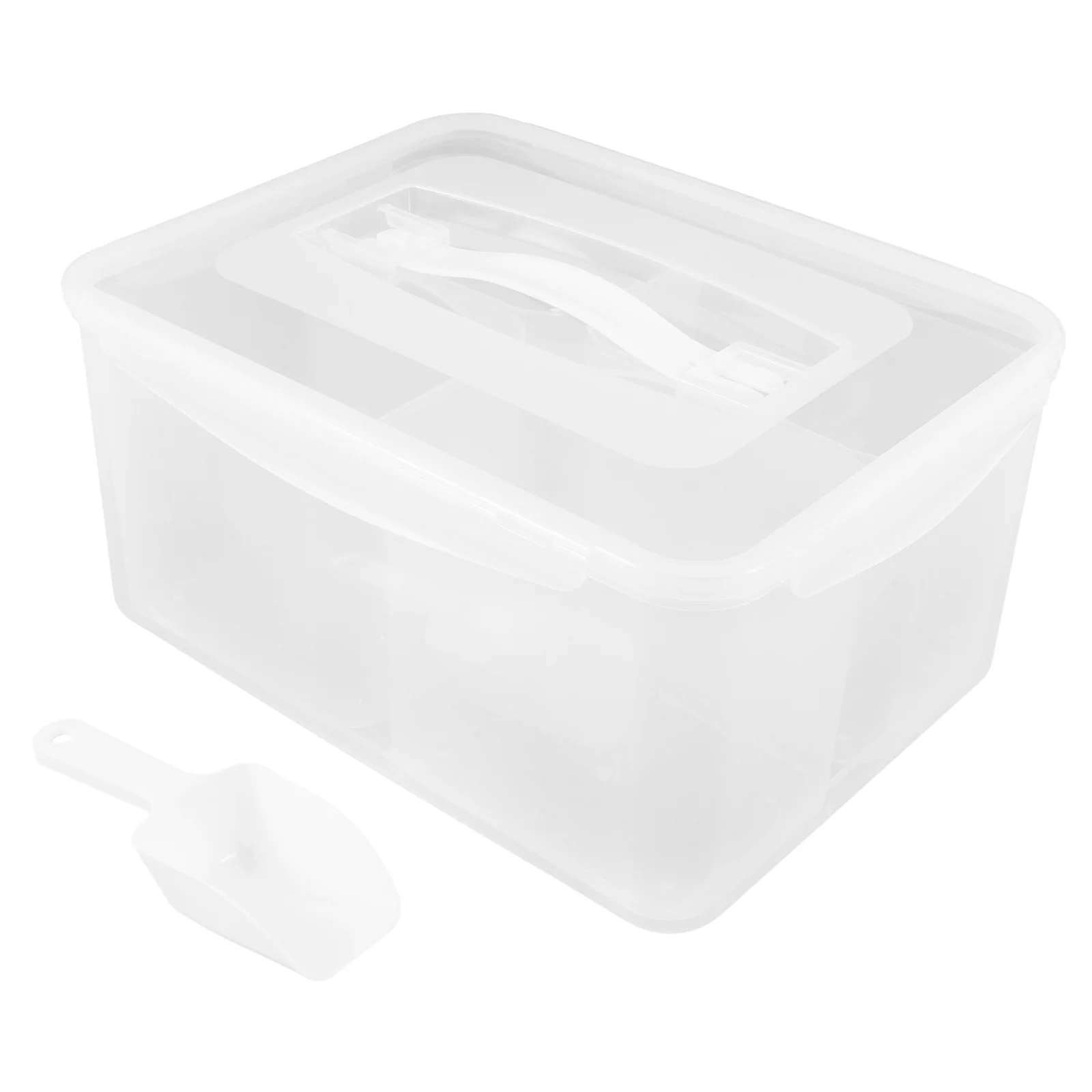 

8L Multi Compartment Plastic Food Container Transparent Airtight Storage Box for Pantry Organization Grains Sugar Flour Storage