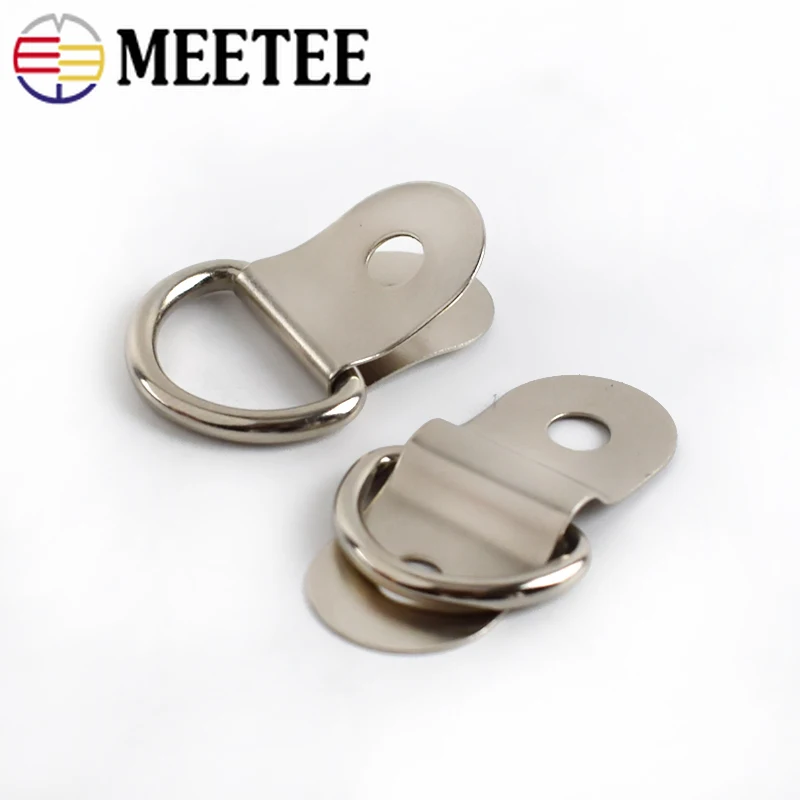 Meetee 4/10pcs fibbia ad anello in metallo D clip a U ponte ad arco per borse a mano appendiabiti in pelle accessori Hardware fai da te artigianato