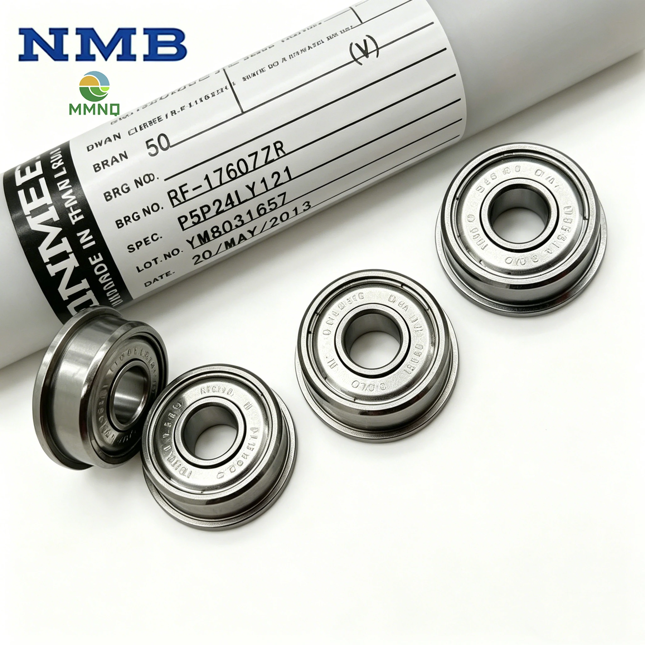 50/100PCS F606ZZ Flange Cup Rib Bearing 6x17x6mm Original NMB RF-1760ZZ Miniature Deep Groove Rolling Ball Bearing