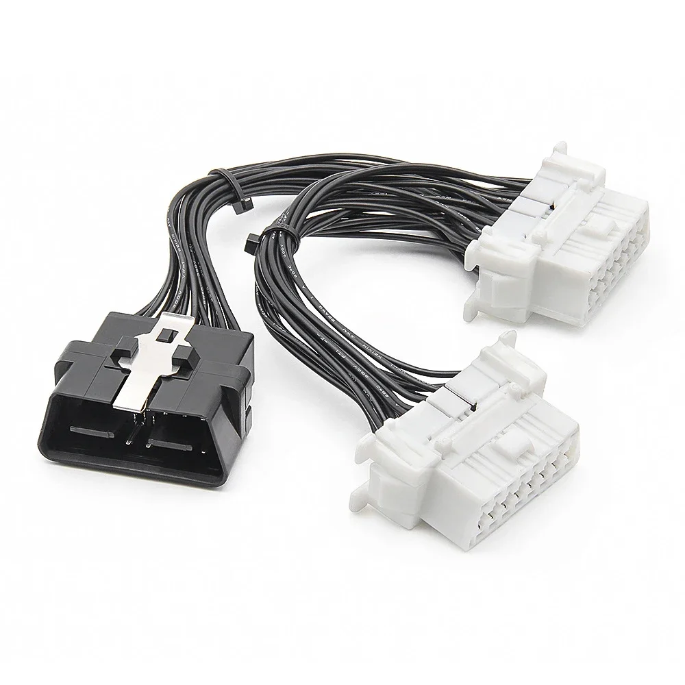 OBD 2 Y Cable High Speed transmission 16pin OBD2 Splitter Extension Cable for ELM327 OBDII 1 Male to 3 Female Electronic Wire