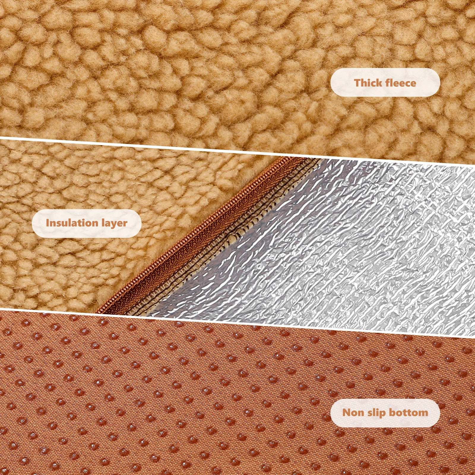 

Self Heating Pet Mat Fleece Blanket for Indoor Outdoor Cat Dog Bed Warming Cushion Reflective Layer Pain Relief Storage