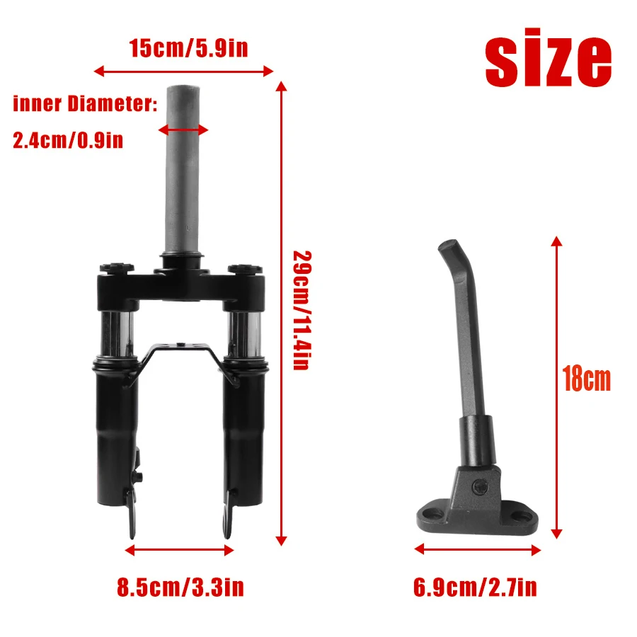 Modificted Front Suspension Kit For Segway Ninebot Max G30 Electric Scooter Front Fork Shock Absorber Assembly With Foot Support