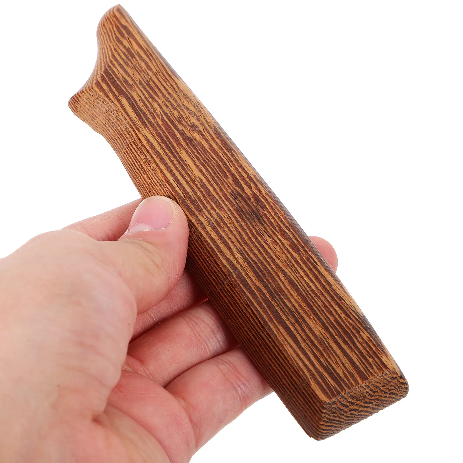 2Pcs Premium Cutter Handle Replacement for Kitchen Knives Stainless Steel Riveted Wood Design Comfort Grip Chopping Cutter