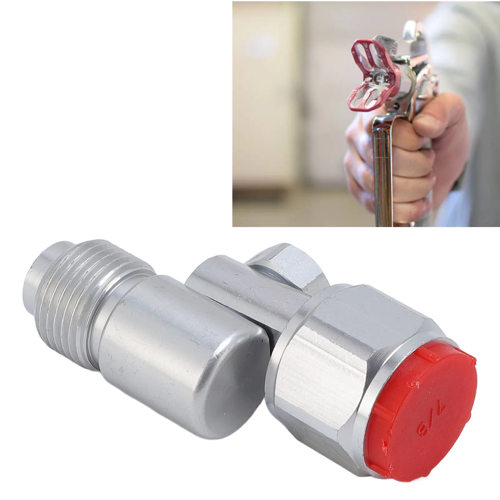 Airless Paint Spray Gun Swivel Joint 360° Rotation Angle Aluminium Alloy Spray Gun Hose Swivel Joint Sprayer Gun Swivel Joint