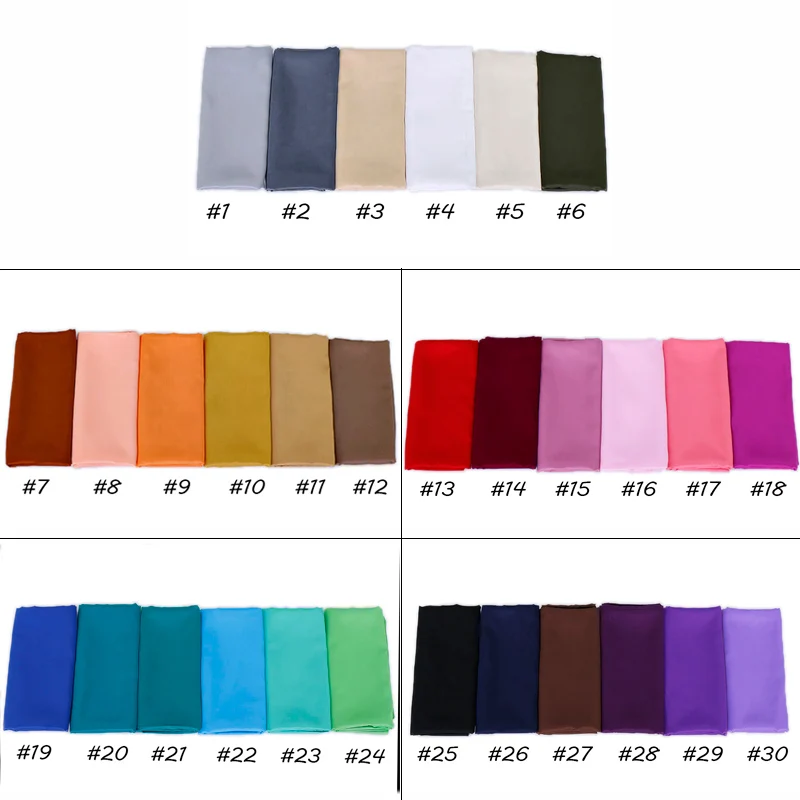 Women Plain Silk Satin Hijab Scarf Navy Muslim woman veil Solid Color Long Shawls Women Dress Hijab Pashmina Satin Scarf Bandana