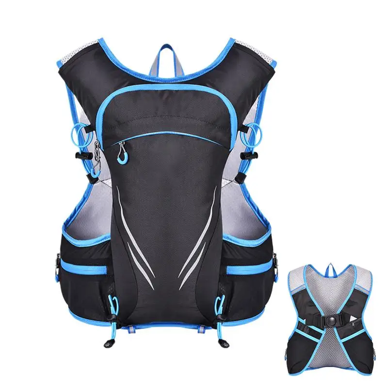 Running Chest Bag Breathable Vest Pouch Outdoors Sports Chest Bag For Men Large Capacity Vest Bag With Safety Reflective Strip