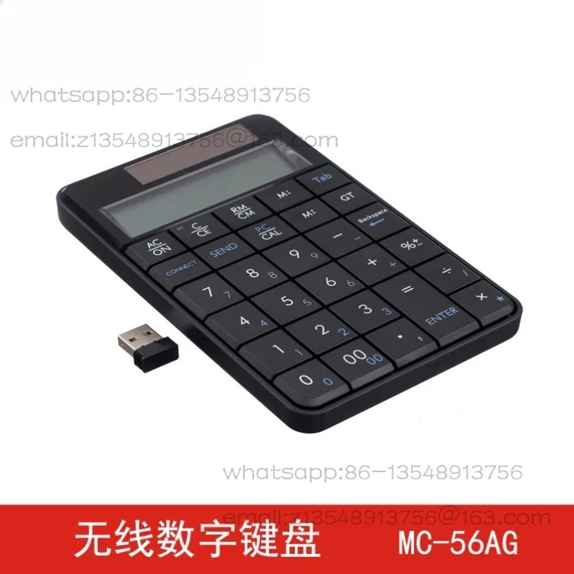 MC-56AG Wireless 2.4G 2-in-1 Digital Mini USB Keypad with Display Calculator