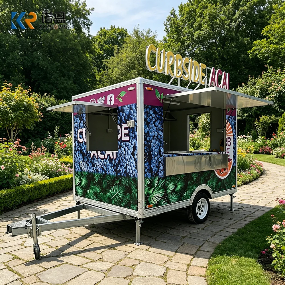 

Concession Mobile Hot Dog Food Truck Coffee Shop Mobile Burger Kitchen Trailer Street Food Vending Trailer for Sale