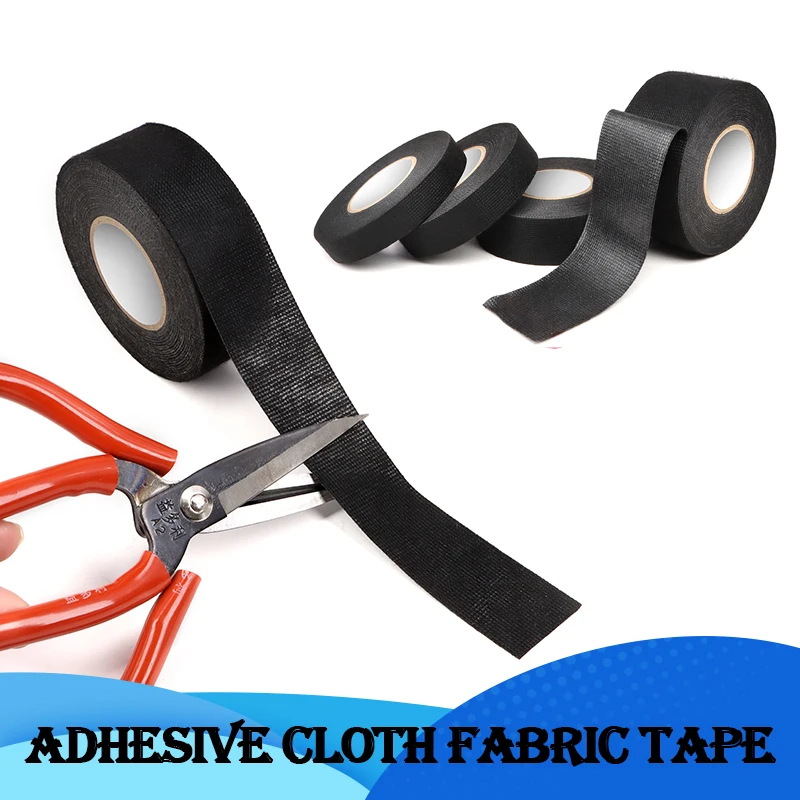 

Width 9mm~50mm Heat-resistant Adhesive Cloth Fabric Tape For Automotive Cable Tape Harness Wiring Loom Electrical Heat Tapes