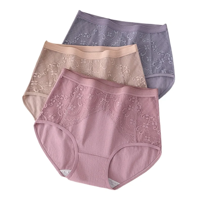 Women Underwear Lady Soft Women's Lingerie for Ladies Lace Panties Set Pack Plus Size Panties Sexy Briefs Triangular Underpants