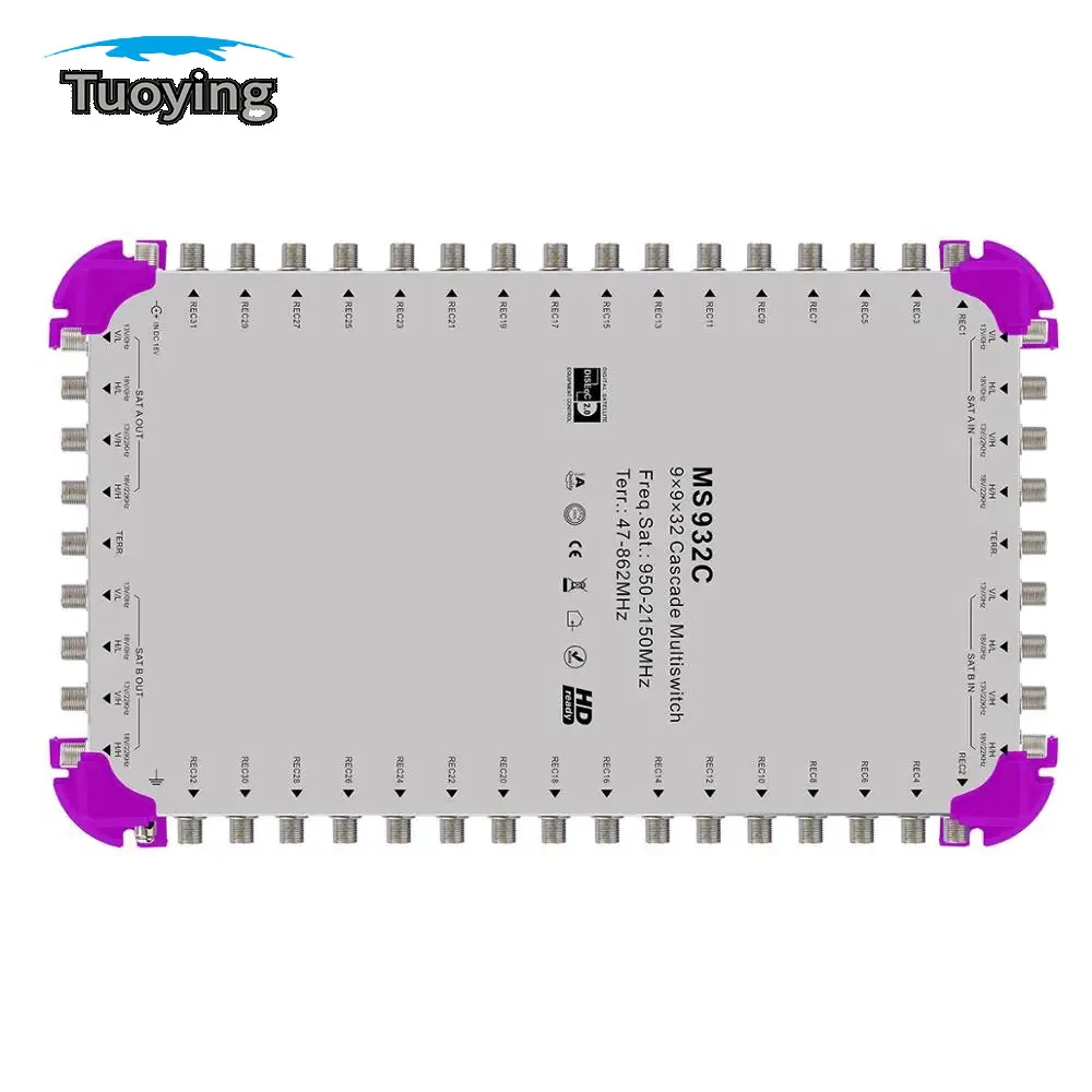 Satellite Multi Switcher 9 Input 32 Output 13 Input 32 Output Diseqc Satellite Switch Distributor