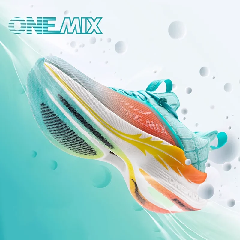 Onemix รองเท้าผ้าใบสำหรับวิ่งมาราธอนน้ำหนักเบา, รองเท้าผ้าใบสำหรับแข่งขันวิ่งน้ำหนักเบารองรับแรงกระแทกมี2024ระดับมืออาชีพ