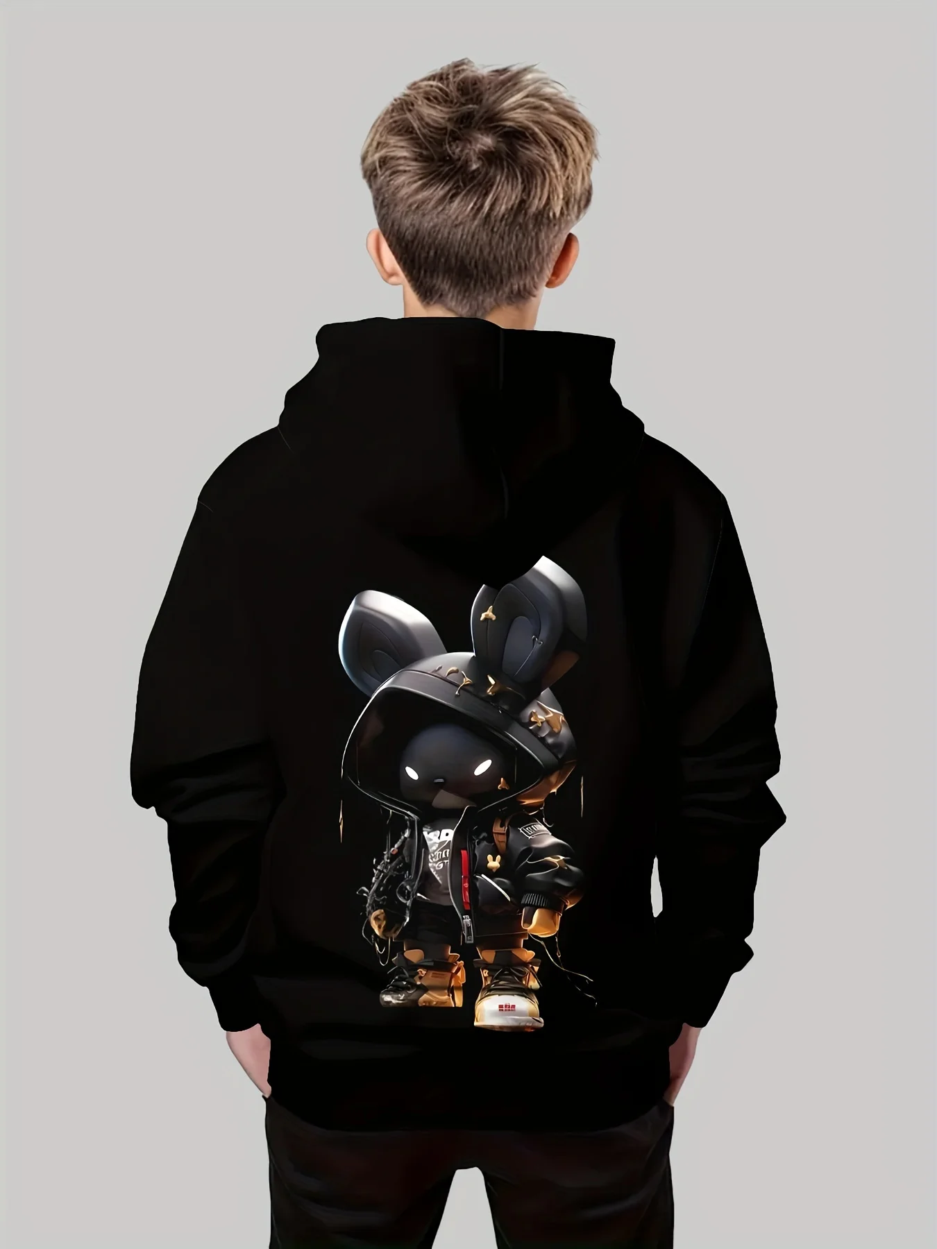 Kinder Kleidung Jungen Hoodies Langarm 3D Druck Kinder Frühling Herbst Kleidung Casual Stilvolle Outdoor Jungen Kleidung Pullover Tops – Detail 6