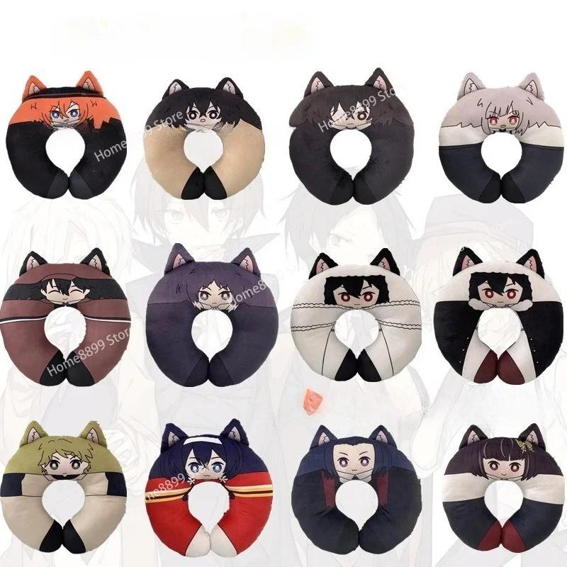 Travel Neck Pillow dazai osamu Nakahara Chuuya Edogawa Rampo U-Shaped Soft Portable Neck Support Pillow Airplane Car Home Office