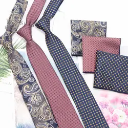 Conjunto de corbata para hombre, corbatas a cuadros de Jacquard para regalo, corbata a rayas para boda, trajes informales, corbata ajustada, accesorios de la camisa