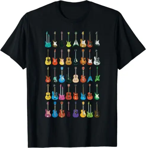 Love Guitar Different Guitars Music Lover Funny Gift T-Shirt