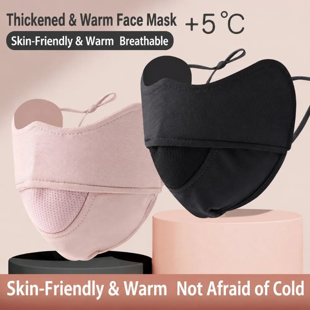 Thermal Winter Face Mask 3D Stereo Adjustable Ear Loops Windproof Cycling Face Mask Breathable Windproof Fleece Warm Face Cover