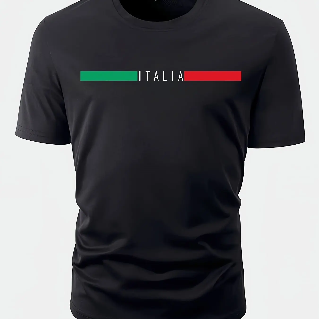 Italia Print Tshirt Men\'s Graphic Design O-Neck T-shirt Casual Comfy Tshirts For Summer Men\'s Clothing Tops For Daily Running