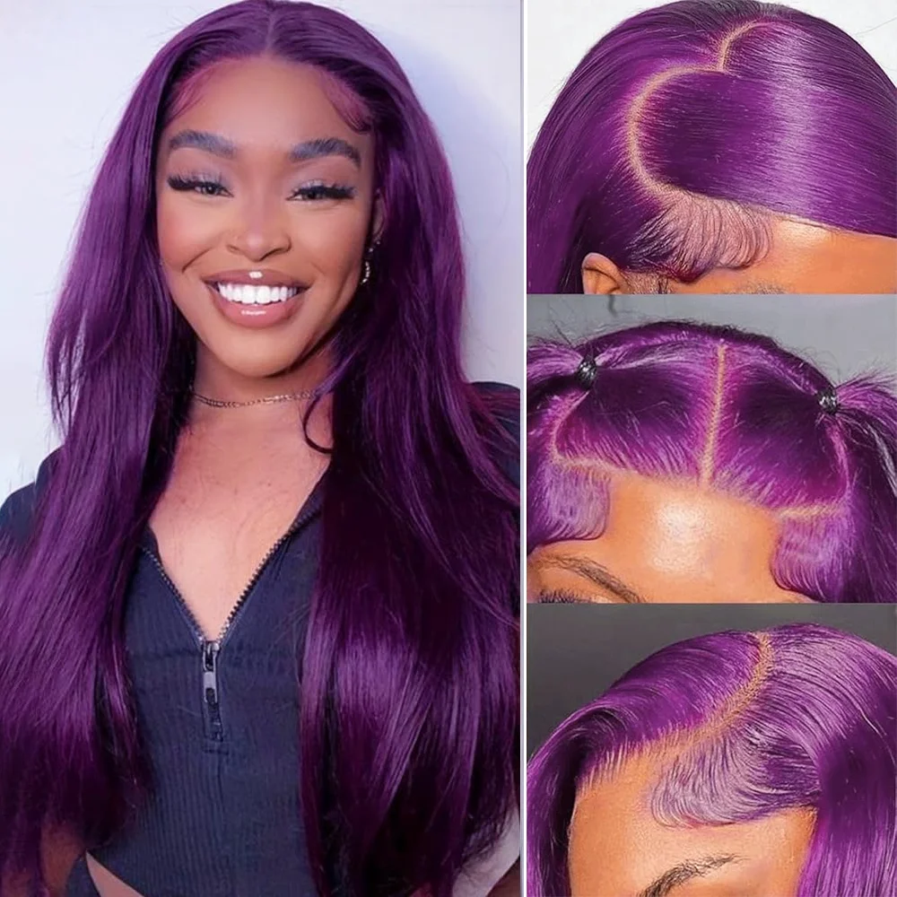 glueless-13x4-lace-front-wig-bright-purple-long-straight-synthetic-hair-pre-plucked-natural-hairline-easy-install-daily-use-wig