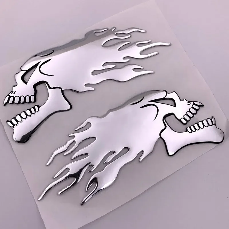 3D PVC Ghost Skeleton Motorcycle Fuel Tank Stickers Personality Car Decal Modification Sticker Body Stickers Car Accessories