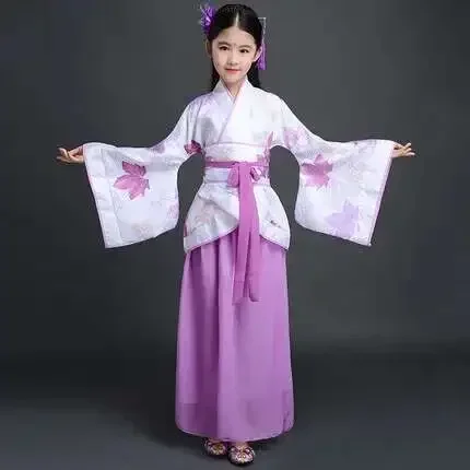 

Costume Girls Children Kimono Traditional Vintage Ethnic Fan Students Chorus Dance Costume Japanese