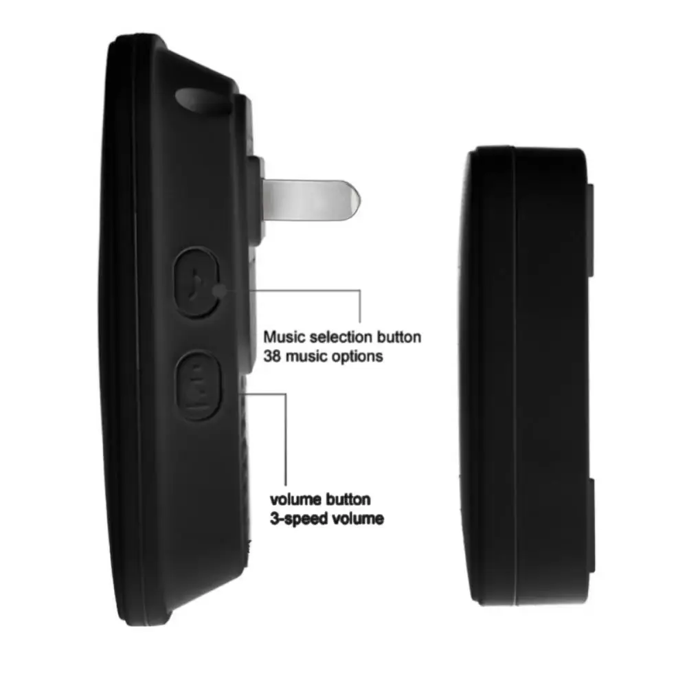 1/2PCS New Home Welcome Doorbell Wireless Doorbell Waterproof Remote EU UK US Plug Intelligent Door Bell Chime 1 Button 2