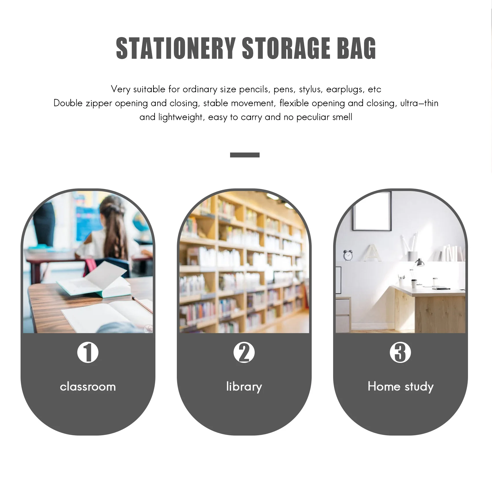 Black EVA Hard Shell Stylus Pen Pencil Case Holder Protective