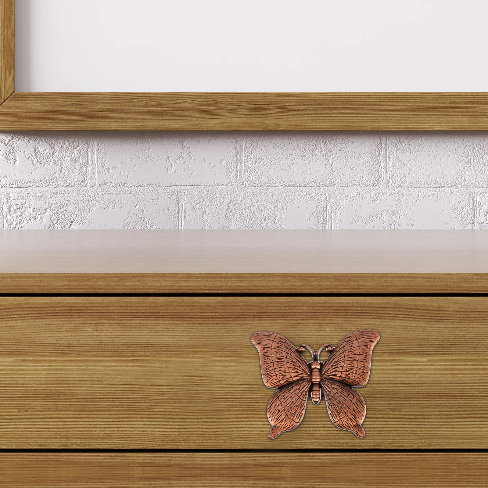 2 قطعة الفراشات المعدنية على شكل مقابض أدراج خزانة مقابض سحب صنعة بديعة دائم آمن أثاث المنزل #2