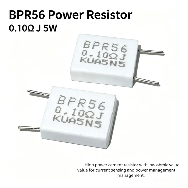 10pcs BPR56 5W 0.01 0.05 0.1 0.15 0.22 0.25 0.33 0.5 ohm Non-inductive Ceramic Cement Resistor 0.1R 0.15R 0.22R 0.25R 0.33R 0.5R