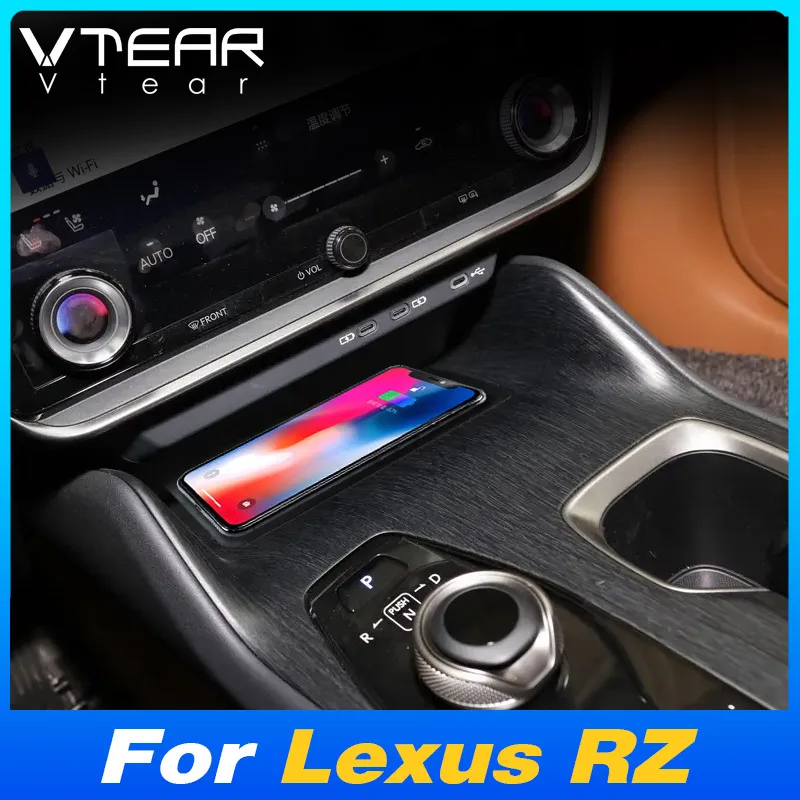 

For Lexus RZ 2023 2024 Car Wireless Charger 15W Fast Cell Phone Charging Plate Adapter Interior Modification Auto Accessories