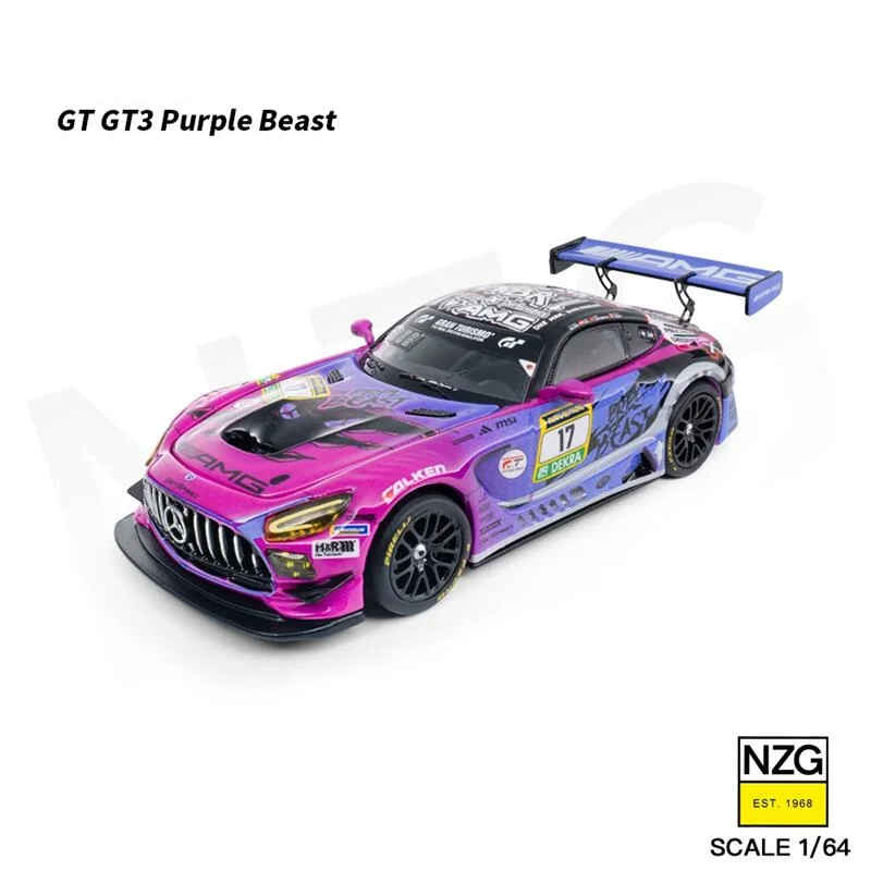 KILO Works x NZG 1:64 GT3 #17 Purple Beast Diecast Model Car