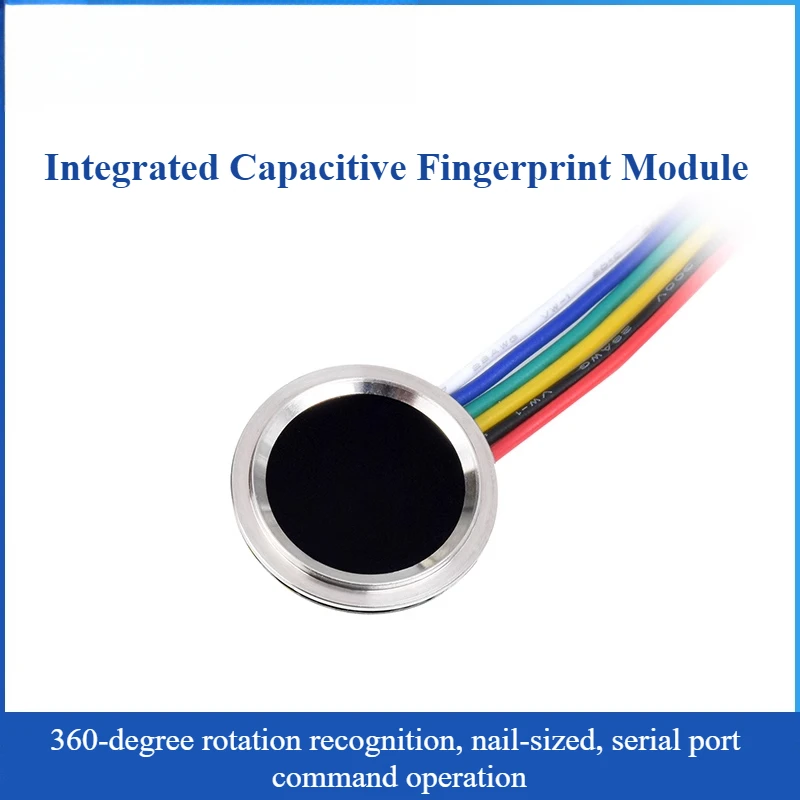 UART Fingerprint Sensor (D) Integrated Capacitive Fingerprint Development Module, Touch Sensor 360 Degree Rotation Recognition