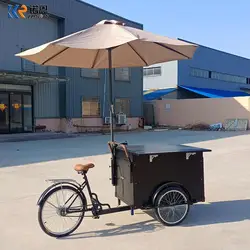 New Design Ice Cream Push Cart Mobile Outdoor Mini Bike Car 3 Wheels Electric Ice Cream Vending Tricycle