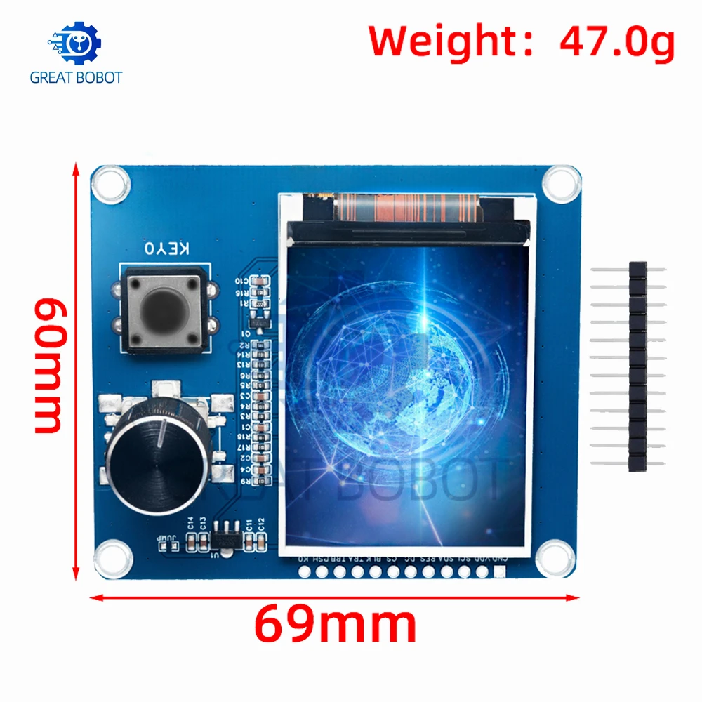 2.0 inch TFT display screen with EC11 rotary encoder combination module  ST7789 SPI interface LCD display screen for arduino