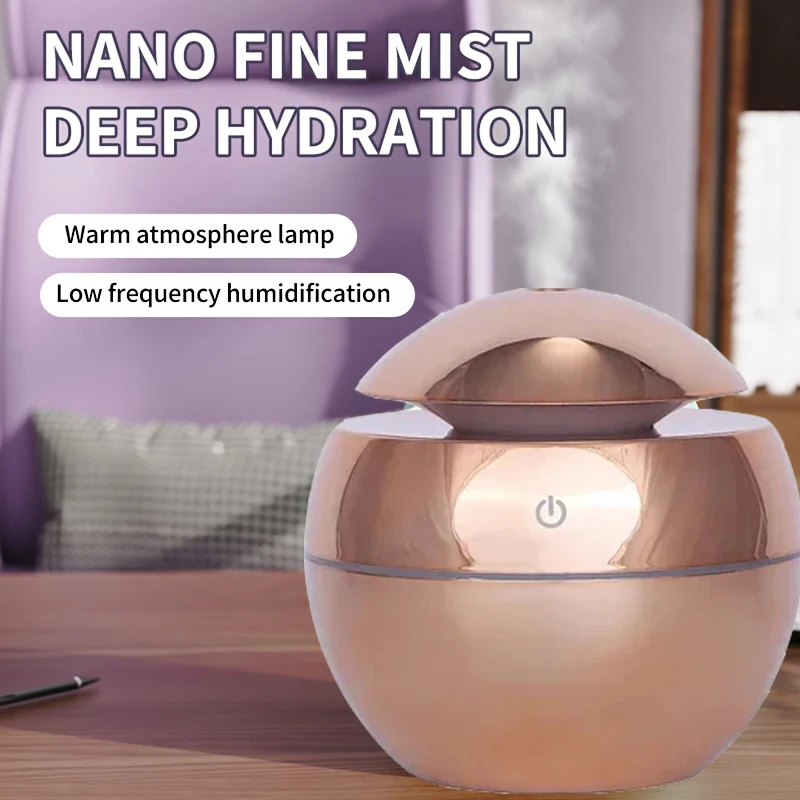 130ml USB Aroma Essential Oil Diffuser Ultrasonic mini Humidifier Air Purifier 7 Color Change LED Night light for Office Home