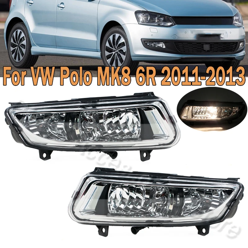 

PMFC противотуманная фара автомобиля передний бампер противотуманная фара в сборе с лампочкой для VW Volkswagen Polo MK8 6R 2011 2012 2013 6RD941699 6RD941700