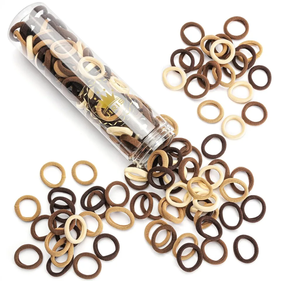 Soft Stretchy No Crease Hair Ties Set 100pcs