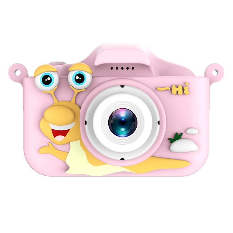 

X37S Cartoon Pnda Snail Dual Lens Digital Kids Cmera 2inch Screen Children Cmera 1080P Video 48MP Photo Kids Selfie Cmera