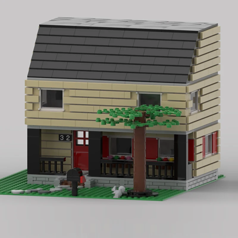 City Street View Model MOC Building Bricks New Style Cottage Modular Technology Children Holiday Gifts Assemble Toys Suit