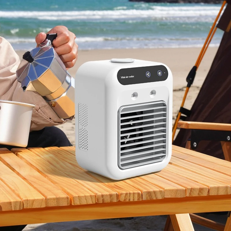 

‌Portable Air Cooler USB Desktop Fan Humidifier 2-Speed Mist Spray Personal Cooling Fan for Dorm Office Travel in Summer‌