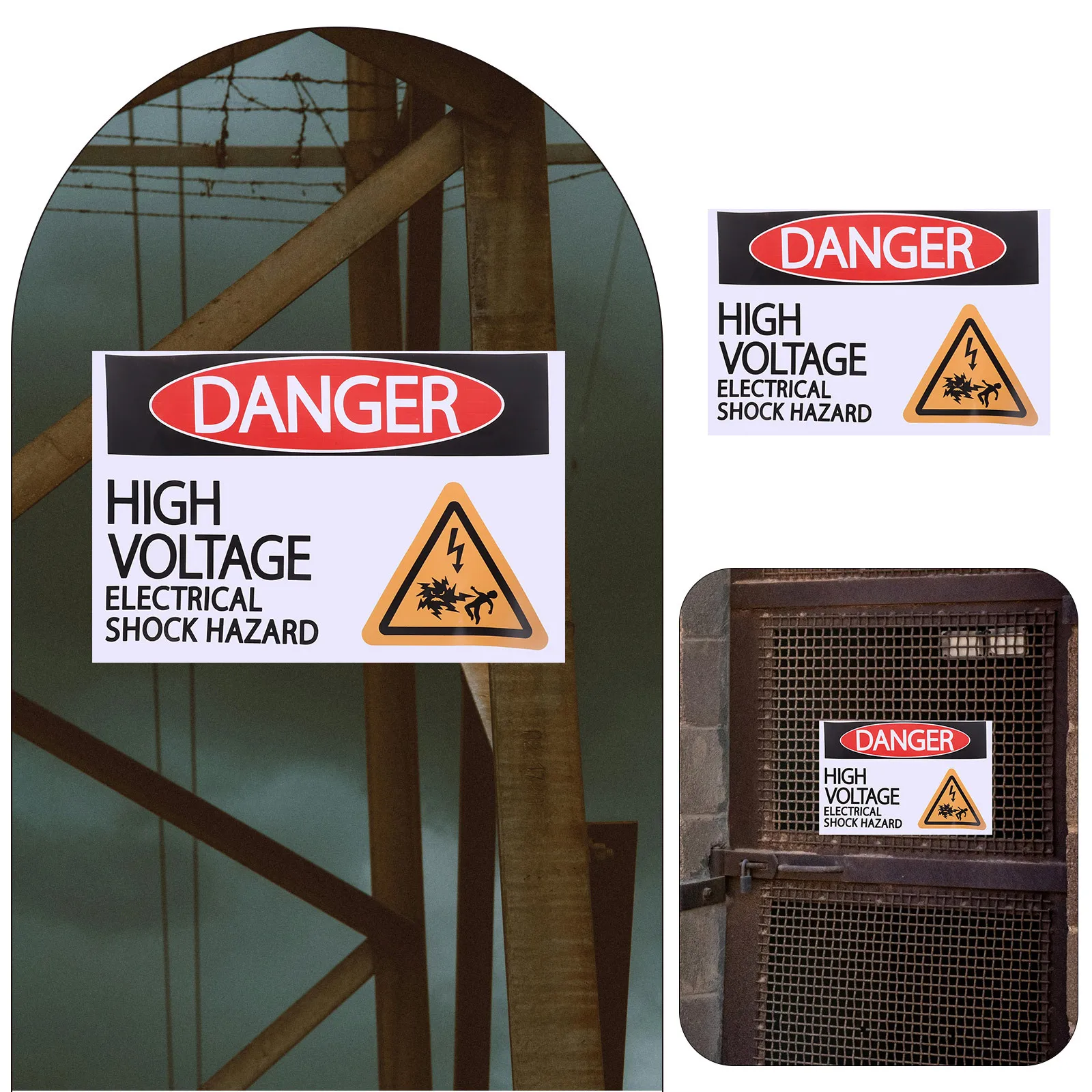 Voltage Warning Stickers Safety Safety Warning Sign Sticker Sign Decals For Electric Box Machine Wall Security Caution