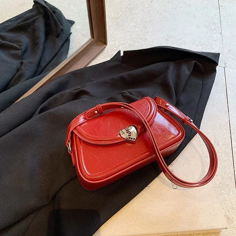 Single Shoulder Bag Female Senior Texture Red Popular Crossbody Bag Fashion Single Shoulder Underarm Una Le Sac D\'épaule Unique