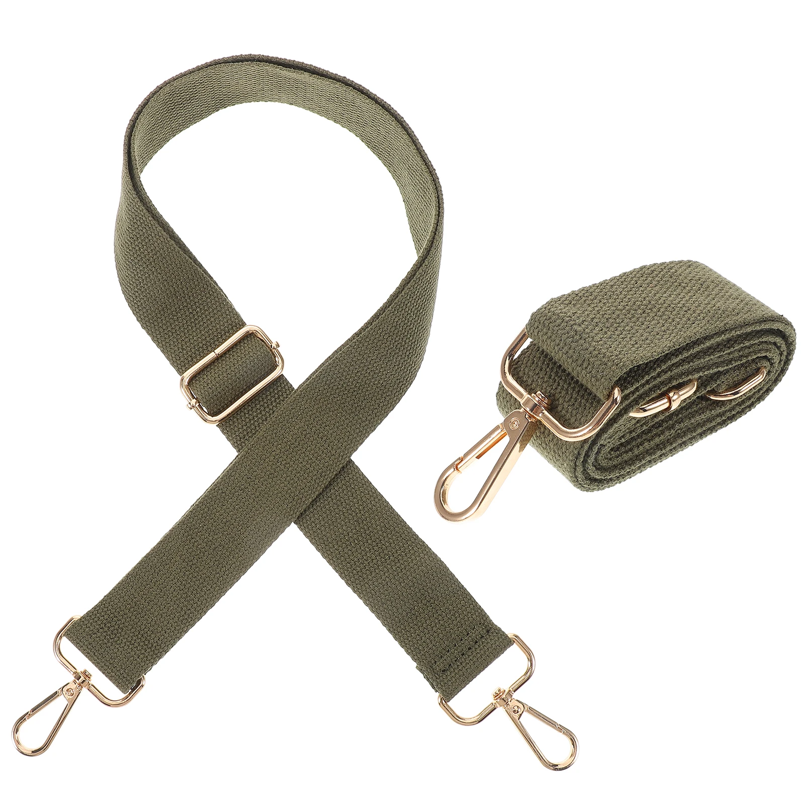 

2pcs Nylon Bag Shoulder Strap Olive Green Cotton Straps Replacement Crossbody Purse Adjustable Travel Packing Bags Strap