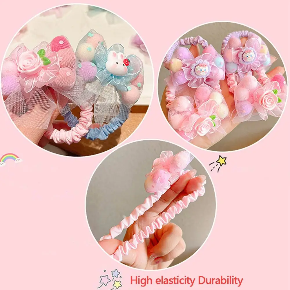 Coletero de dibujos animados para niña, gomas elásticas para el pelo, bonito regalo, novedad