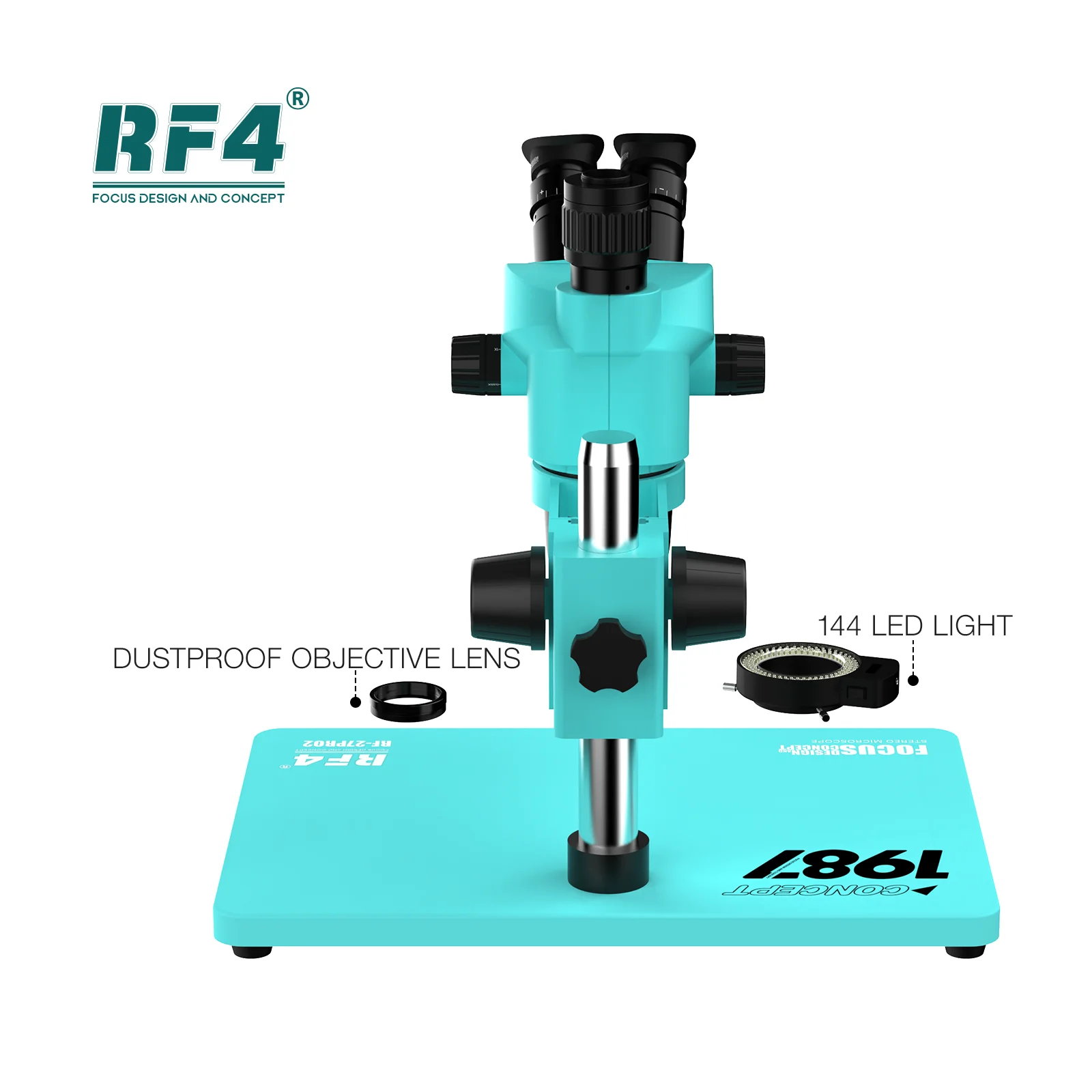 The New 27 Series HD Stereo Triocular Microscope 6.5-55X Continuous Zoom Stereo Microscope RF27PRO2