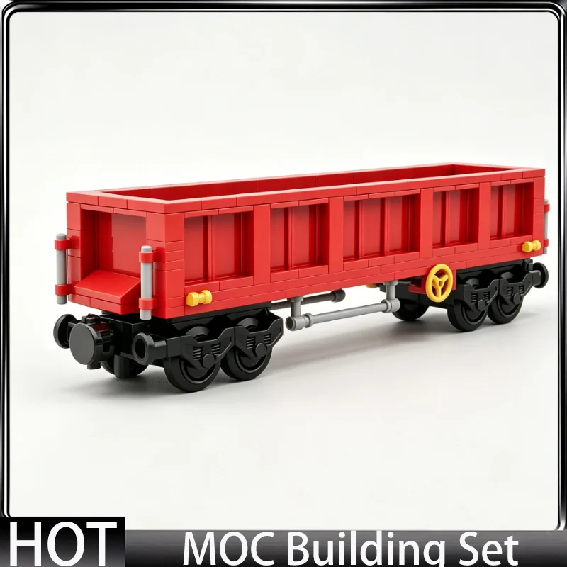 NEW 147PCS MOC City Industrial Open Coal Wagon Car Tank Train Model DIY Creative Ideas Technology Child Toy Assembly Puzzle Gift