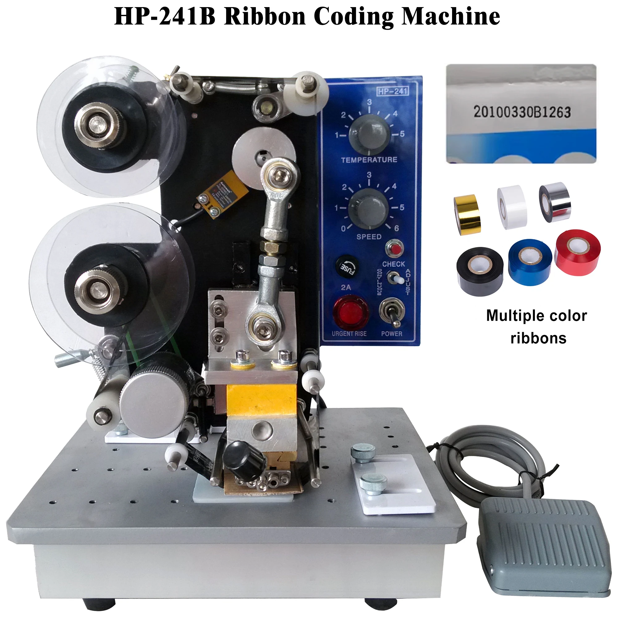 OYLP Competitive Price Mini Semi-Automatic Electric Hot Stamping Date Coding Machine for Bags Cans & Plastic Packaging