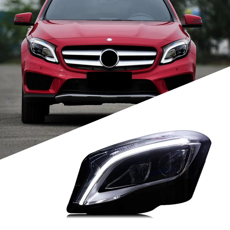 

Подходит для фар Mercedes-Benz GLA в сборе, модифицированных высококачественным светодиодом, сенсорным синими дневными ходовыми огнями, указателем поворота.