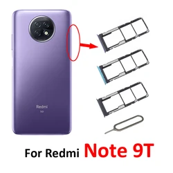 Phone Dual SIM SD Card Tray For Xiaomi Redmi Note 9T SIM Holder Pocket Replacement Repair Part With Tools