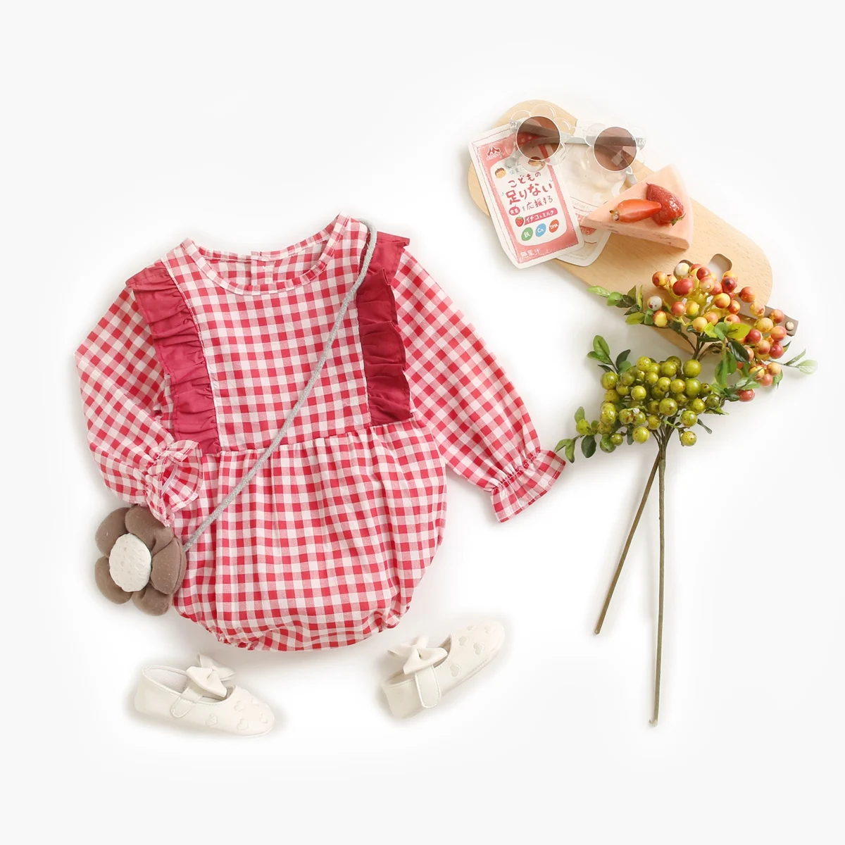 Sanlutoz Long Sleeve Princess Plaid Toddler Girls Clothing Autumn Baby Girls Bodysuits Casual